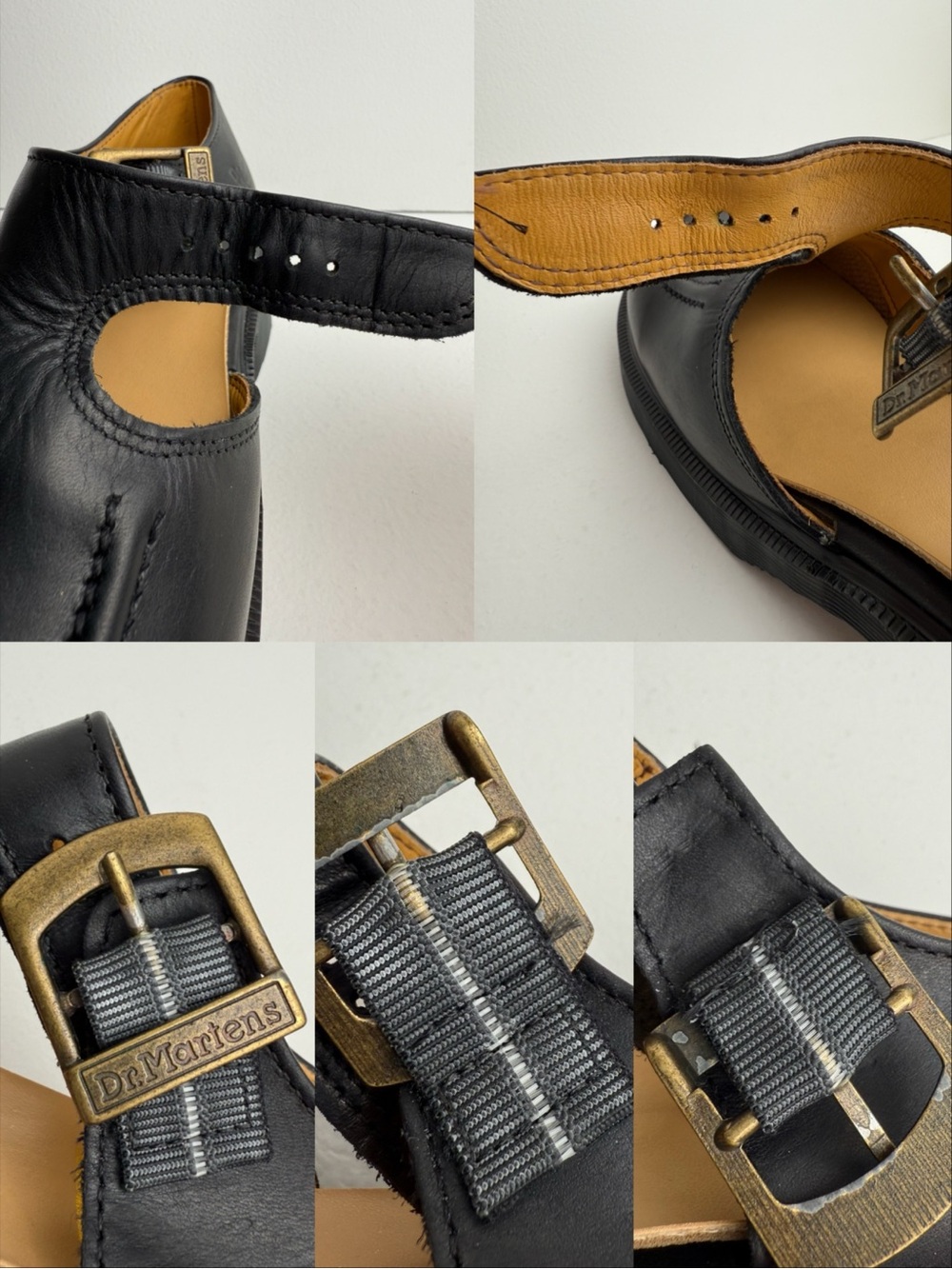 Vintage Dr. Martens England Black Leather Babydoll Jazz Heel Mary Janes UK 5 - Picture 16 of 17